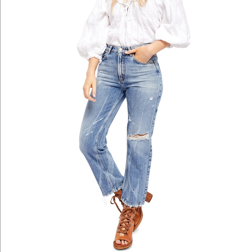 FP Straight Leg High-Rise Jeans
